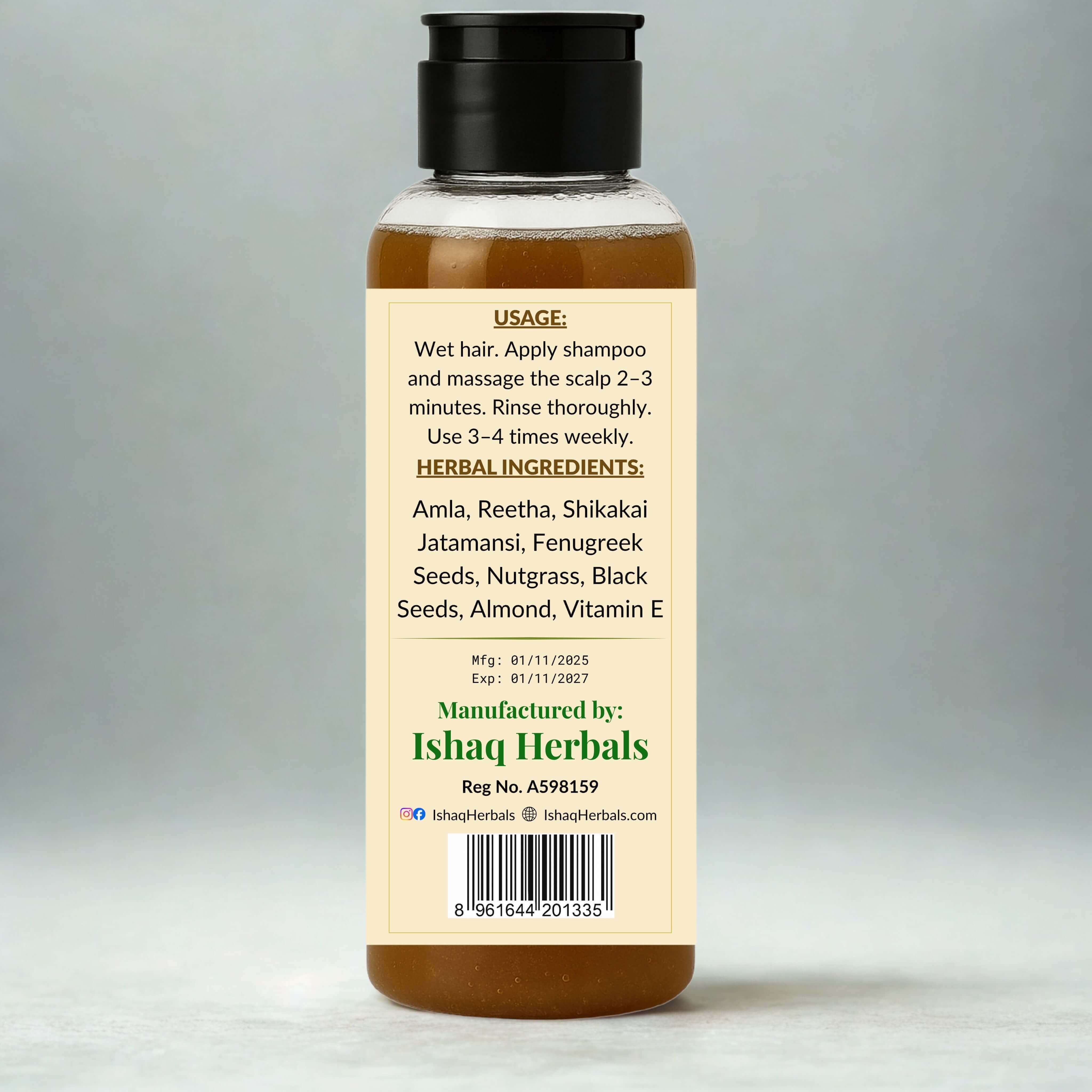 HAIR ON Herbal Shampoo – Hair Fall & Dandruff Control Formula