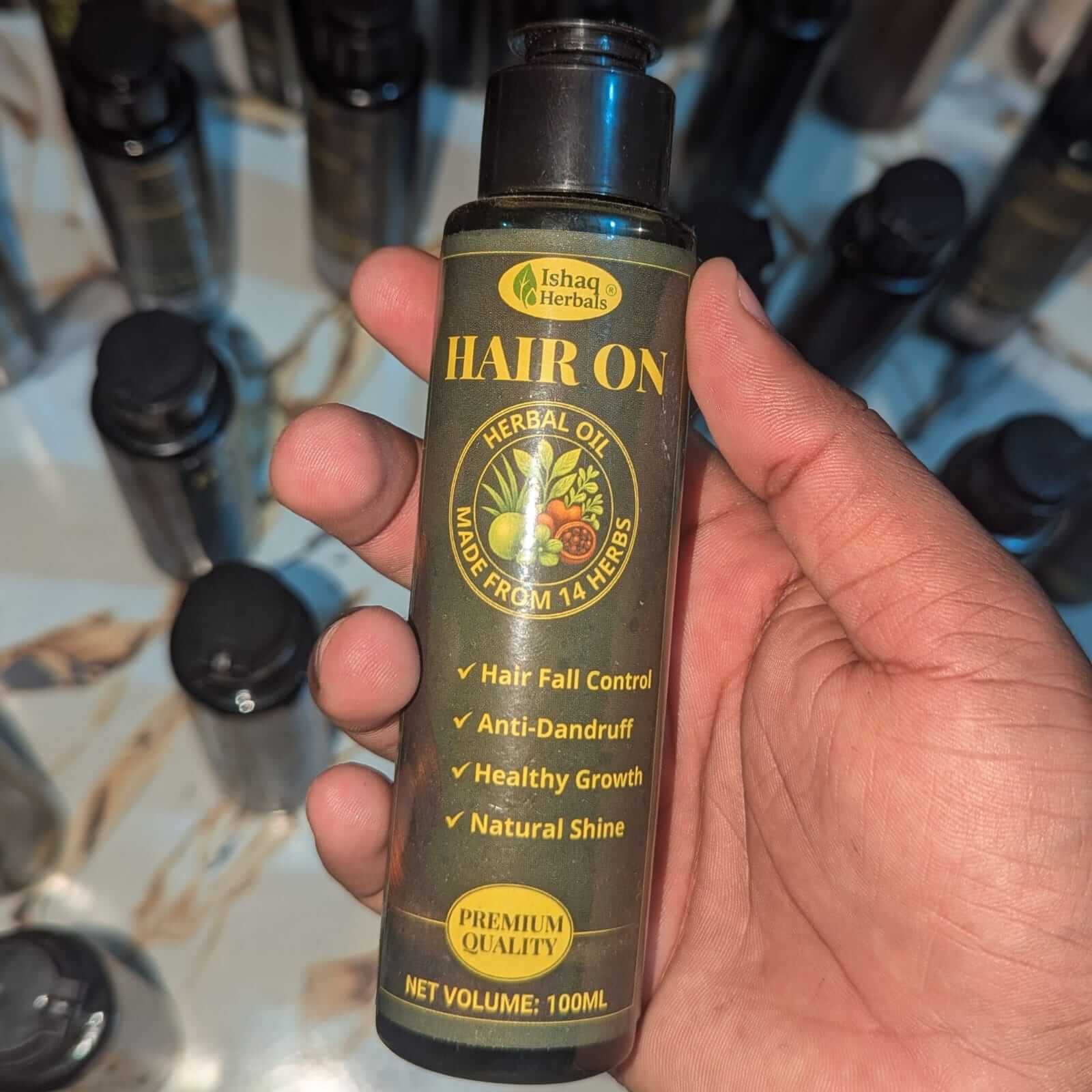 Stop Hair Fall & Dandruff in 2 Weeks – HAIR ON Herbal Oil + Shampoo Combo
