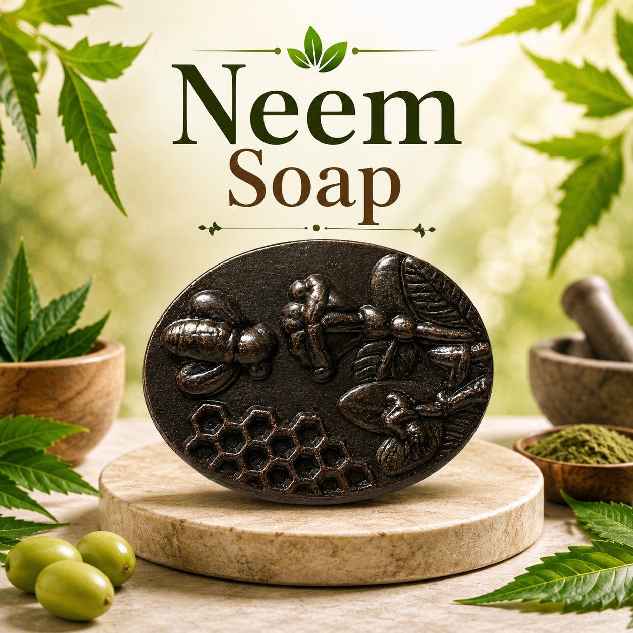 Neem Soap | 100% Herbal Face Soap for Oily Skin, Acne & Pimples