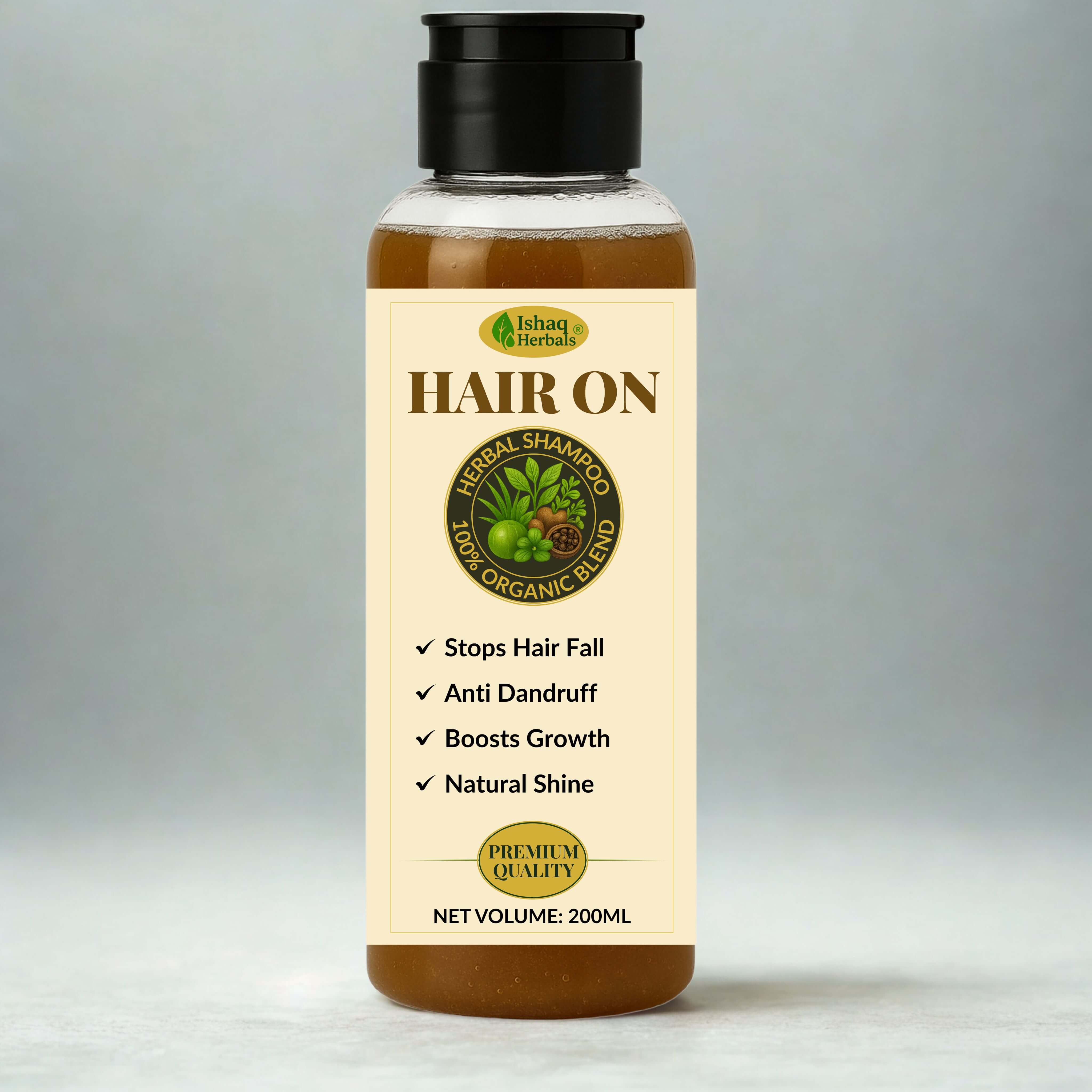 HAIR ON Herbal Shampoo – Hair Fall & Dandruff Control Formula